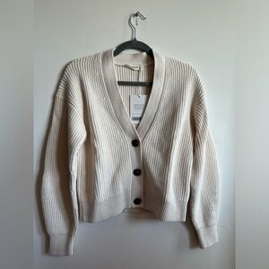 NWT - EVERLANE - The Organic Cotton Relaxed Cardigan - XS - Canvas - XS